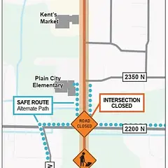 3600 West And 2200 North Intersection Closure For Utility Work